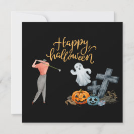 Golf Halloween Day for golfer Postcard Kort