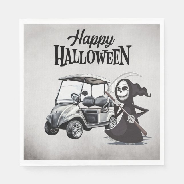 Golf Halloween Tema för golfer Pappersservett (Framsidan)