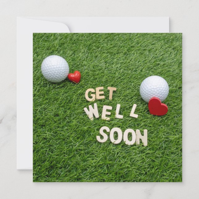 Golf Hälsning Golfer kommer snart med boll Grönt Kort (Framsida)