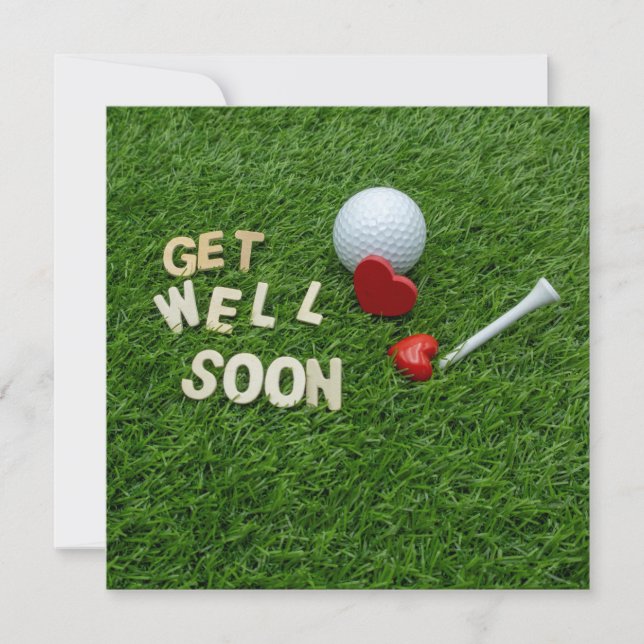 Golf Hälsning Golfer kommer snart med boll Grönt Kort (Framsida)