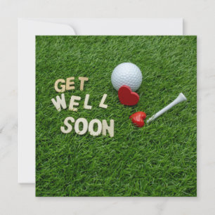 Golf Hälsning Golfer kommer snart med boll Grönt Kort