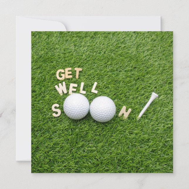 Golf Hälsning Golfer kommer snart med boll Grönt Kort (Framsida)