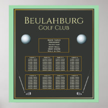 Golf-händelse Alla sittplatser i Färg Fab Poster