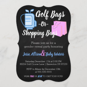 Golf hänger lös, eller shopping baggender avslöjer inbjudningar