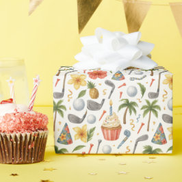 Golf Hawaii Tema för Hawaiian Golfer Party Presentpapper