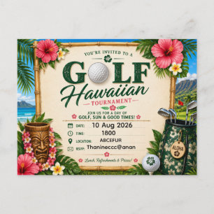 Golf Hawaii tema för hawaiianskt golftemapartaj Vykort