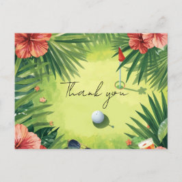 Golf Hawaii tema för hawaiianskt Vykort