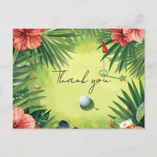 Golf Hawaii tema för hawaiianskt Vykort (Framsida)