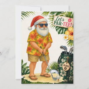 Golf Hawaii tema julfest Inbjudningar
