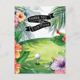 Golf Hawaii tema Platt Tacksamhetskort Vykort