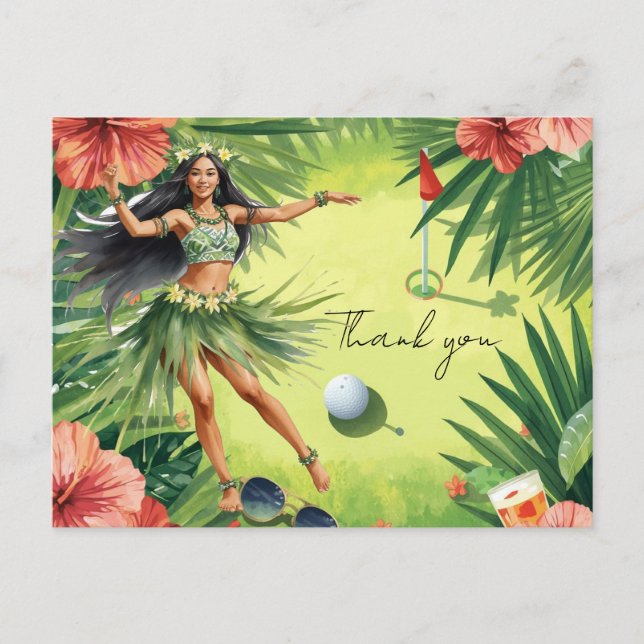 Golf Hawaii tematiserat för Hawaiian Vykort (Framsida)
