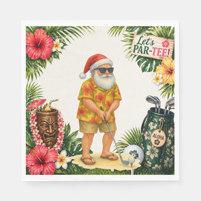 Golf Hawaii themed Christmas Party  Pappersservett (Framsidan)