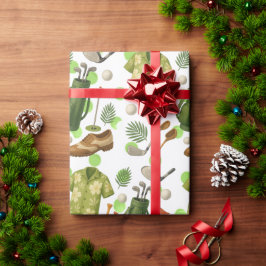 Golf Hawaiian Stil med boll och golfsäck Presentpapper