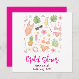 Golf hawaiianskt tema Bröllopsdusch Svägerska  Spara Datumet