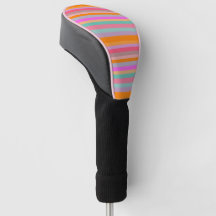 Golf Head Cover, Mandarin Orange Colorful Rand