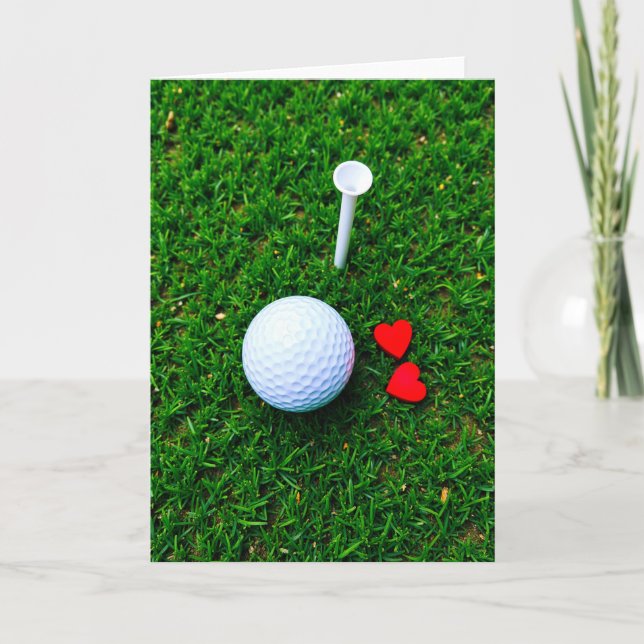 Golf Hearts Sweetest Card Kort (Framsida)