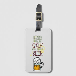 Golf helg med boll och öl bagagebricka