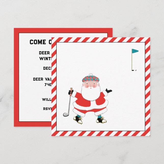 Golf Helgdag-inbjudningar Inbjudningar (Fram/baksida)