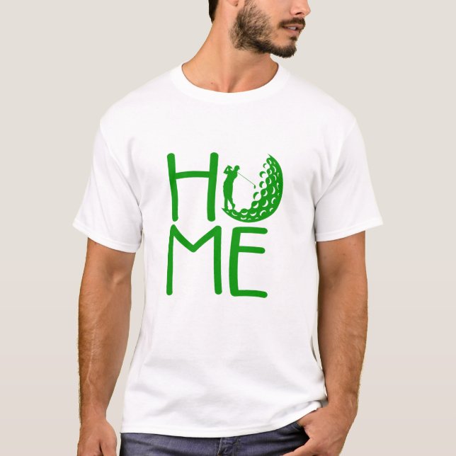 Golf Hem Grafisk T-Shirt - Cool Golfer Present Trö (Framsida)