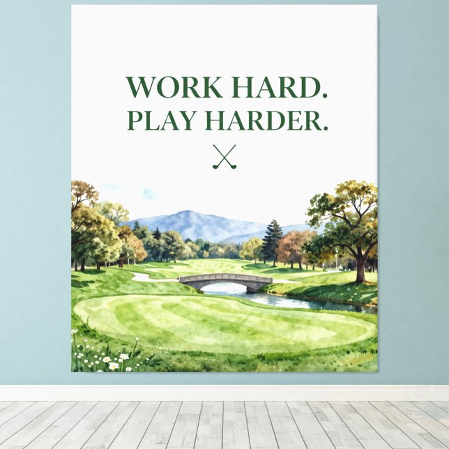 Golf Hem Inredning Samling | Premium Watercolor  Canvastryck (Insitu (trägolv))