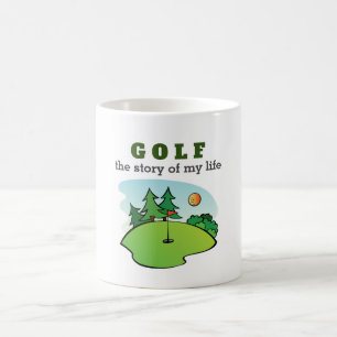 Golf historien om mitt liv roligt kaffemugg