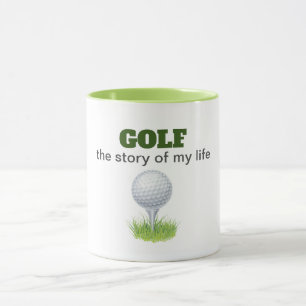 Golf historien om mitt liv roligt mugg