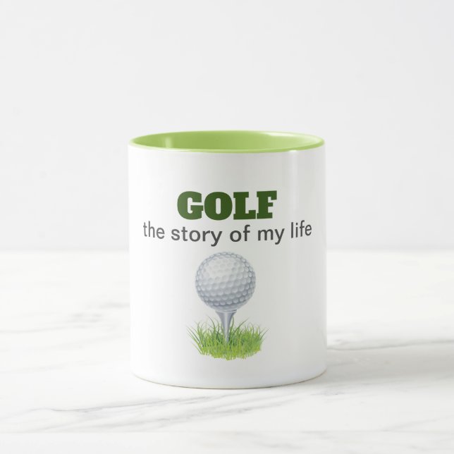 Golf historien om mitt liv roligt mugg (Center)