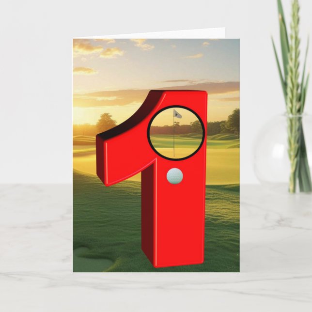 Golf. Hole in one. Kort (Framsida)