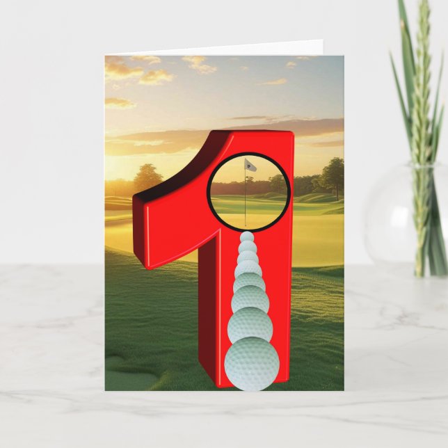 Golf. Hole-in-one. Kort (Framsida)