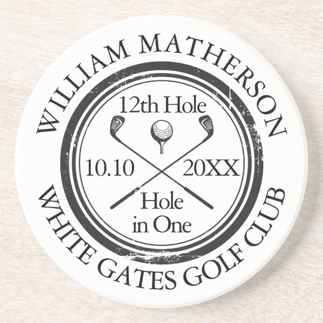 Golf Hole in One Personalized Underlägg (Framsidan)