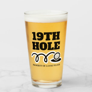 Golf humor 19:e Hål-glaspresenten för manar Glaskopp