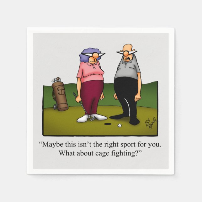 Golf Humor Cocktail Party Napkins Pappersservett (Framsidan)