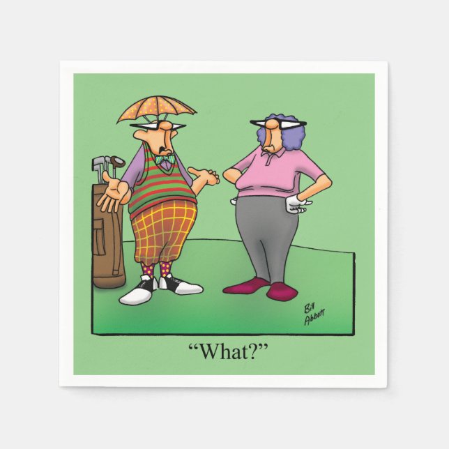 Golf Humor Cocktail Party Napkins Pappersservett (Framsidan)