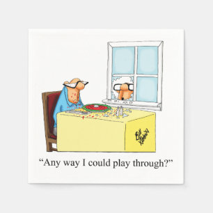 Golf Humor Cocktail Party Napkins Pappersservett