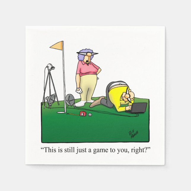 Golf Humor Cocktail Party Napkins Pappersservett (Framsidan)