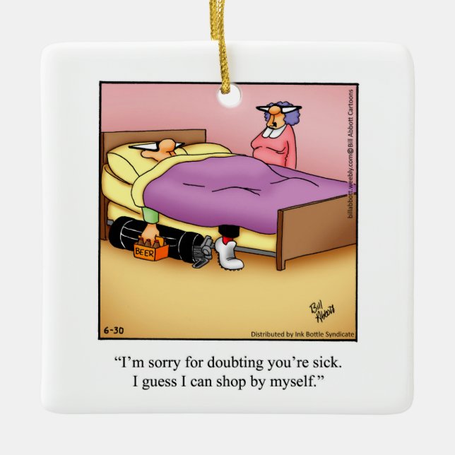 Golf Humor-julprydnad Julgransprydnad Keramik (Framsida)