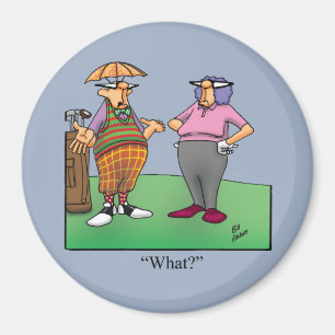 Golf Humor Round Magnet