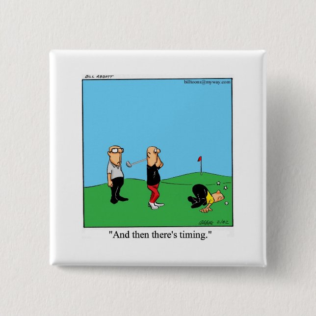 Golf Humor Square-knapp Knapp (Framsida)