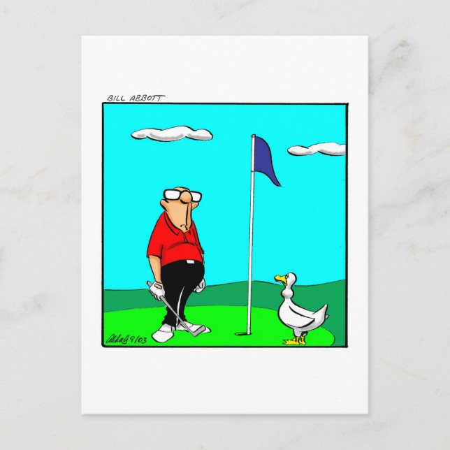 Golf Humor vykort (Framsida)