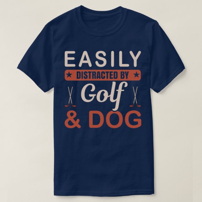 Golf Hund Golf T Shirt (Design framsida)