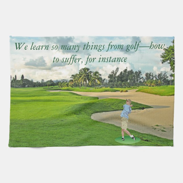 Golf - hur du ska lida kökshandduk (Horisontell)
