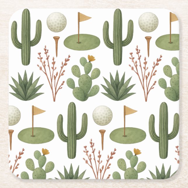 Golf i Arizona  servetter Underlägg Papper Kvadrat (Framsidan)