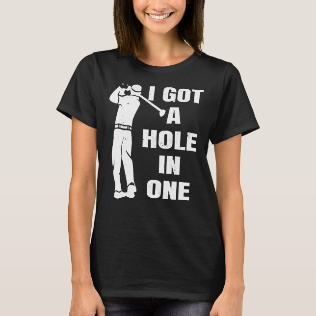 Golf I har hål i en rolig golf 544 golfer T Shirt (Framsida)