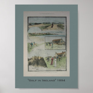 Golf i Irland 1894 Vintage Poster