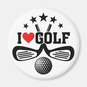 Golf - I KÄRLEK GOLF Magnet