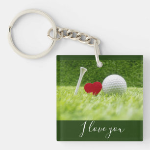 Golf I kärlek med T och golf boll med kärlek