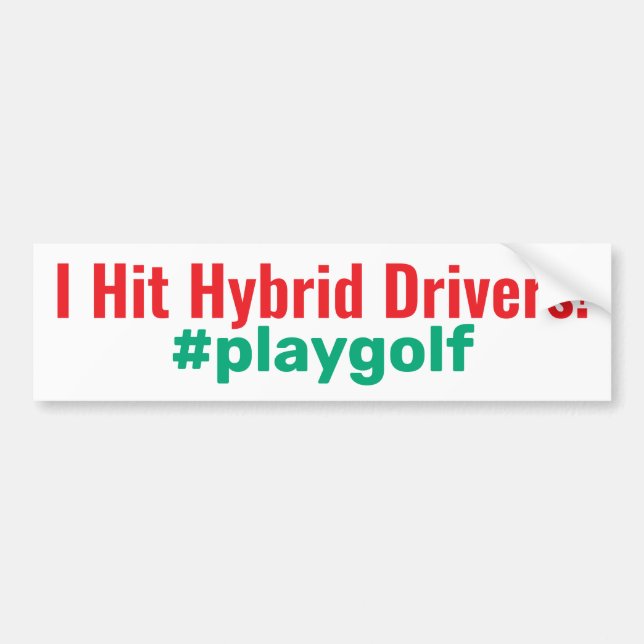 Golf "I Slå Hybrid Drivers!" #playgolf Bildekal (Framsidan)