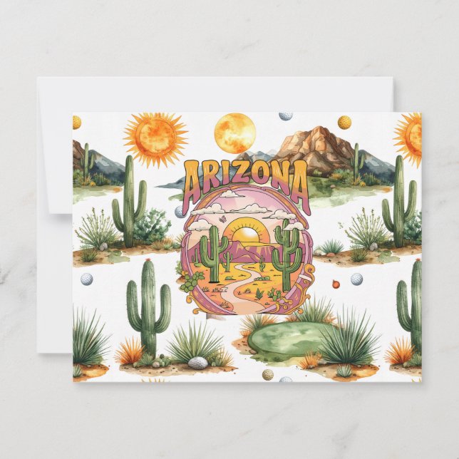 Golf  in Arizona  Anteckningskort (Framsida)