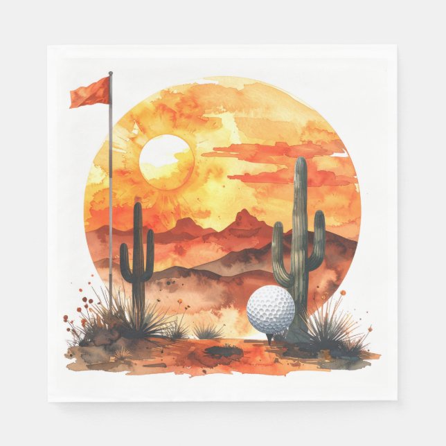 Golf in Arizona  Napkins Pappersservett (Framsidan)