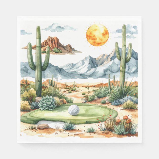 Golf in Arizona  Napkins Pappersservett (Framsidan)